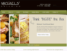 Tablet Screenshot of michaelscateringevents.com
